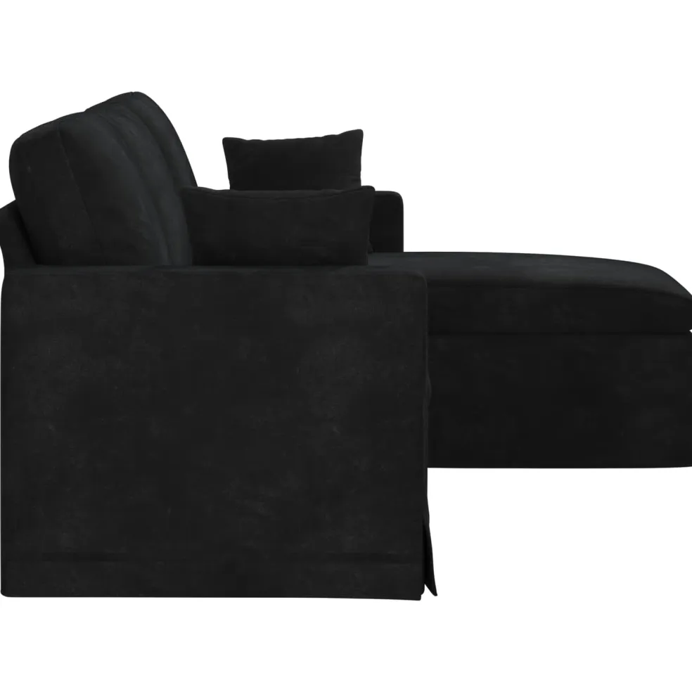 vidaXL Bank Zwart 178 x 134 x 80 cm Fluweel