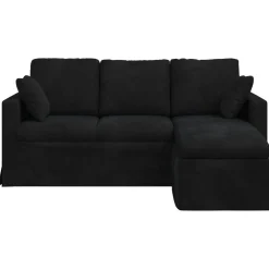 vidaXL Bank Zwart 178 x 134 x 80 cm Fluweel