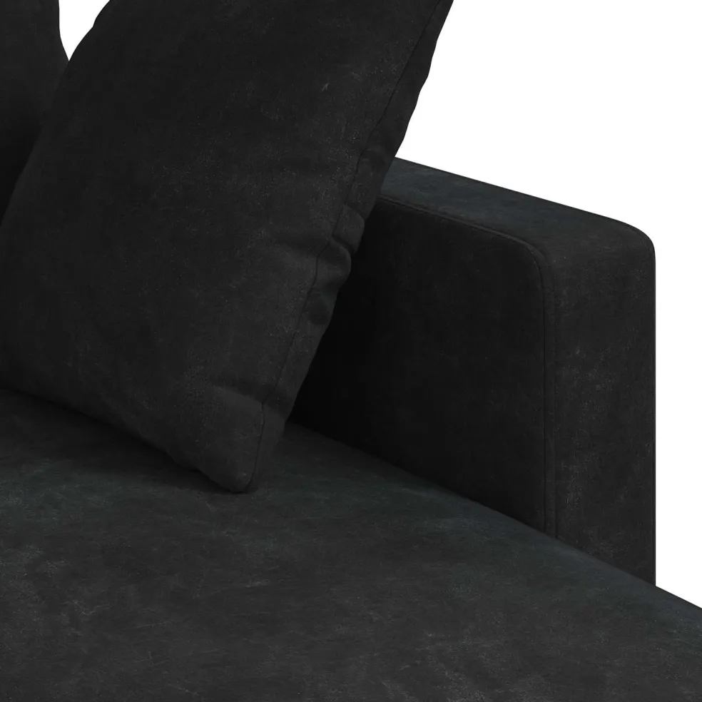 vidaXL Bank Zwart 178 x 134 x 80 cm Fluweel