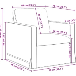 vidaXL Bank Zwart 78 x 78 x 80 cm Fluweel