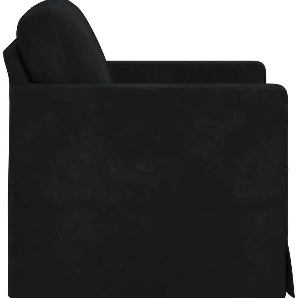 vidaXL Bank Zwart 78 x 78 x 80 cm Fluweel