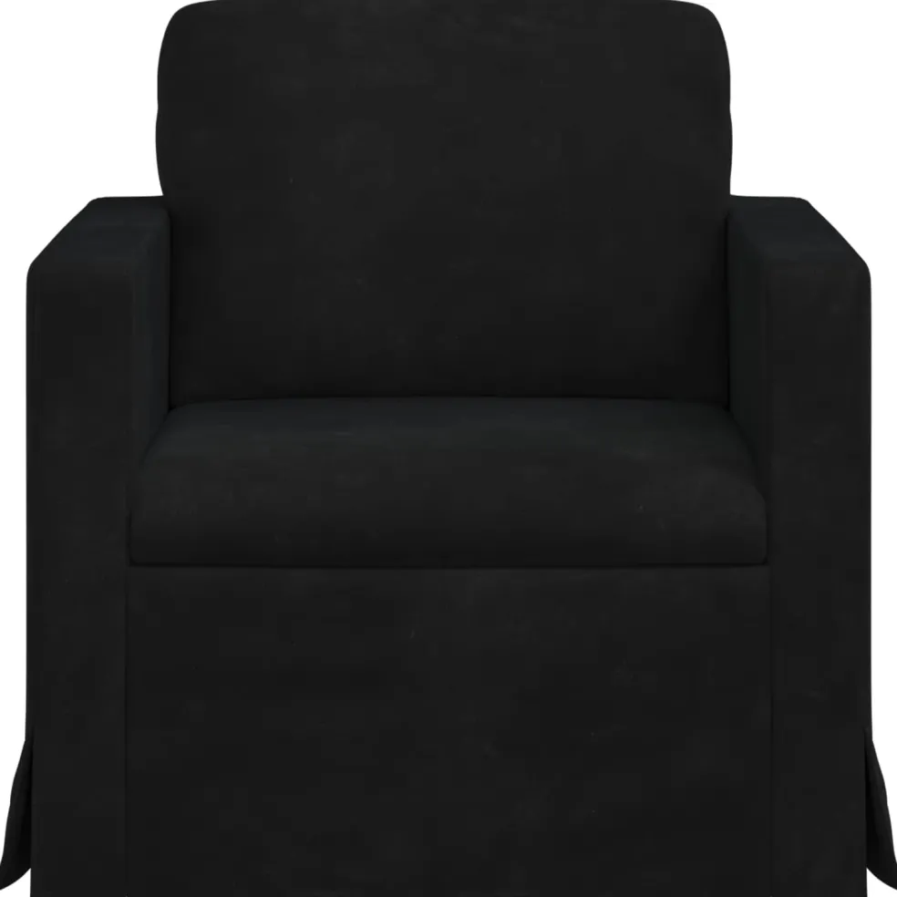 vidaXL Bank Zwart 78 x 78 x 80 cm Fluweel