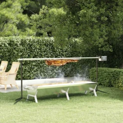vidaXL Barbecue grill- en bakset automatisch roestvrij staal