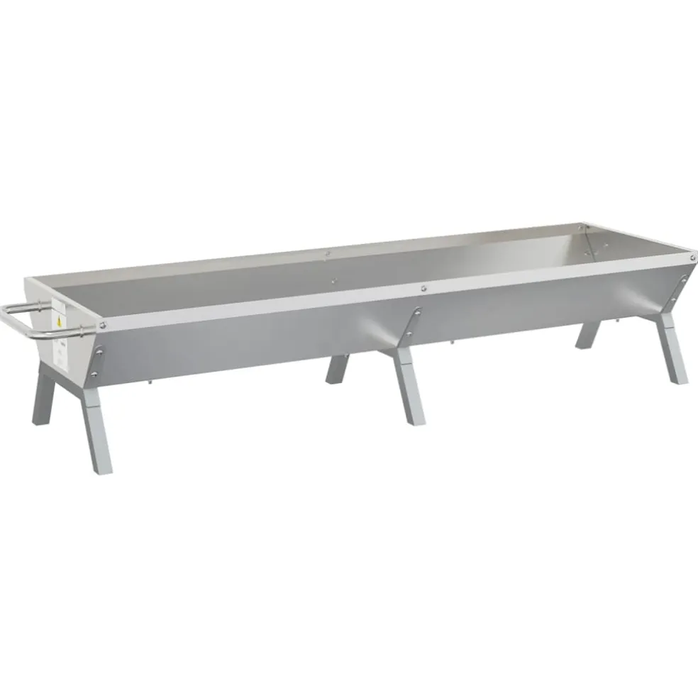 vidaXL Barbecueplaat 158x42x31 cm roestvrij staal zilverkleurig