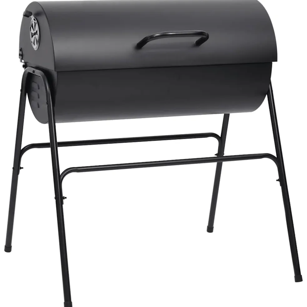vidaXL Barbecuevat met 2 kookroosters 80x95x90 cm staal zwart