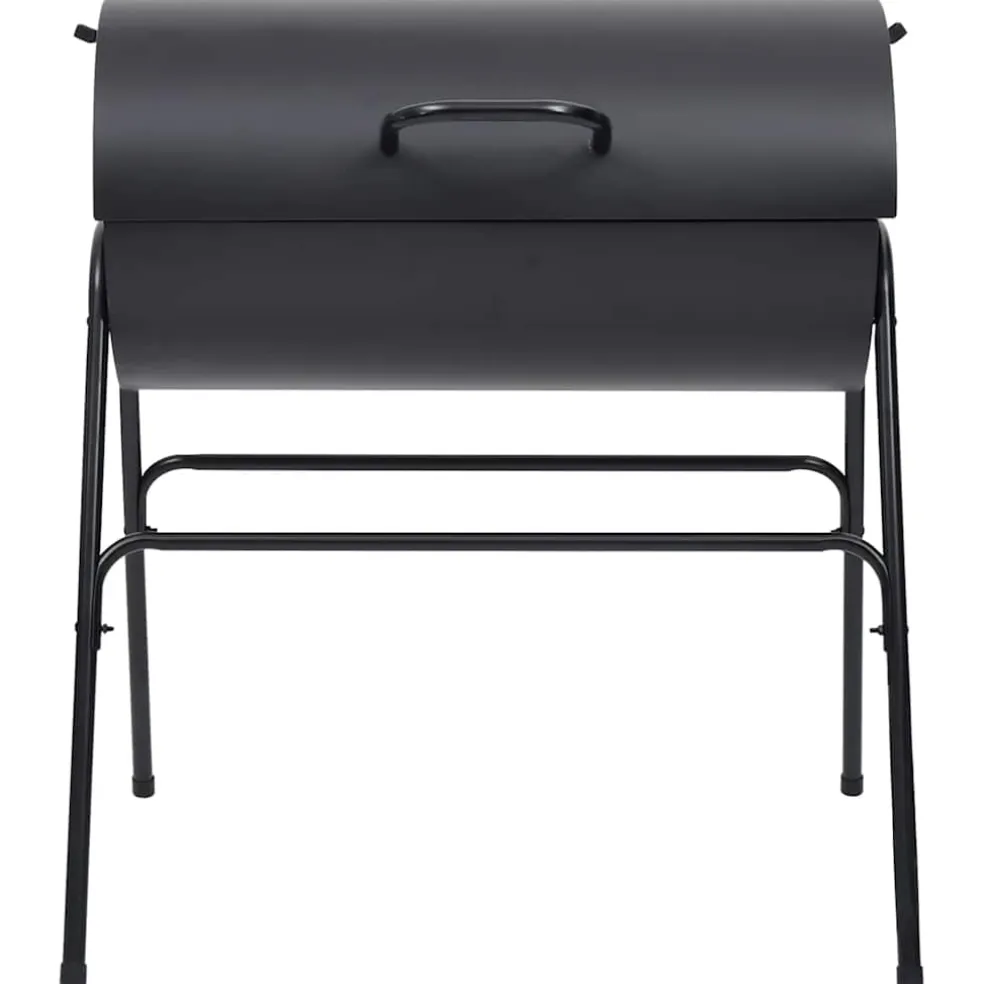 vidaXL Barbecuevat met 2 kookroosters 80x95x90 cm staal zwart