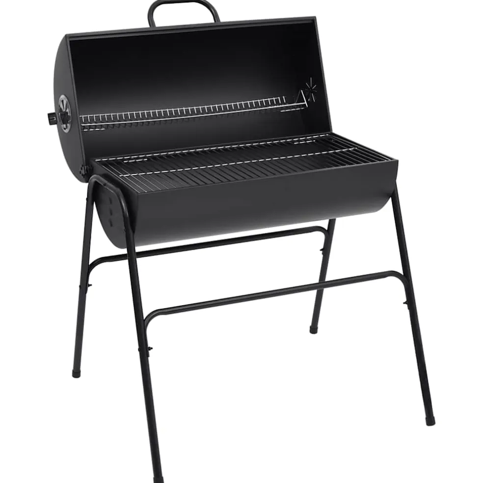 vidaXL Barbecuevat met 2 kookroosters 80x95x90 cm staal zwart