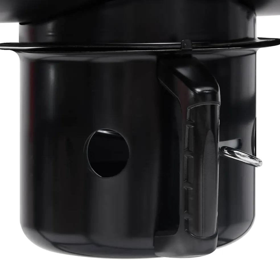 vidaXL Barbecuevat met wielen en schappen 115x85x95 cm staal zwart