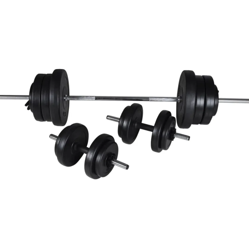 vidaXL Barbell- en dumbbellset 60,5 kg