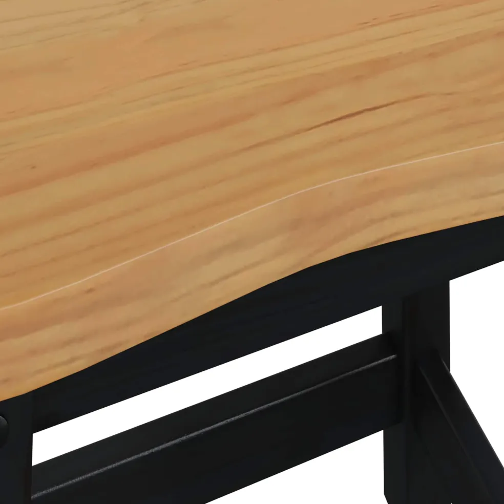 vidaXL Barkruk EKAI 2 st Zwart 40 x 29 x 45,5 cm Massief grenenhout