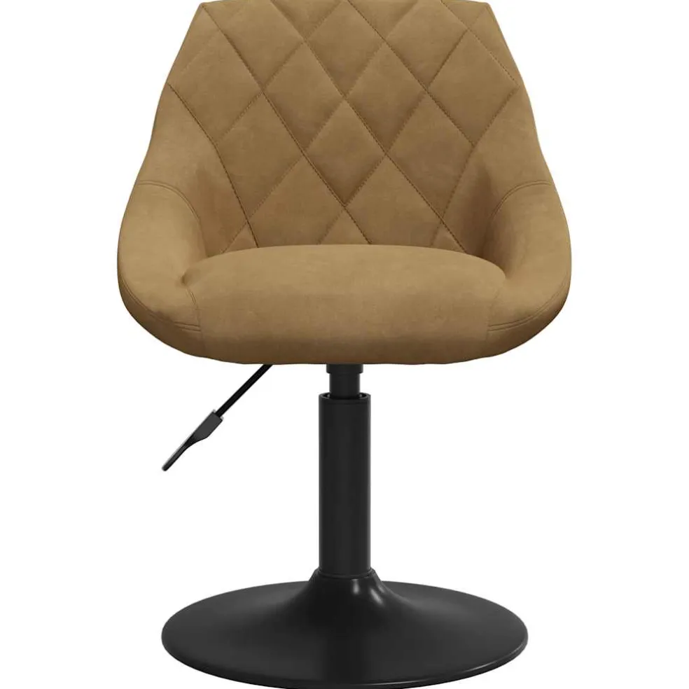 vidaXL Barkruk fluweel bruin