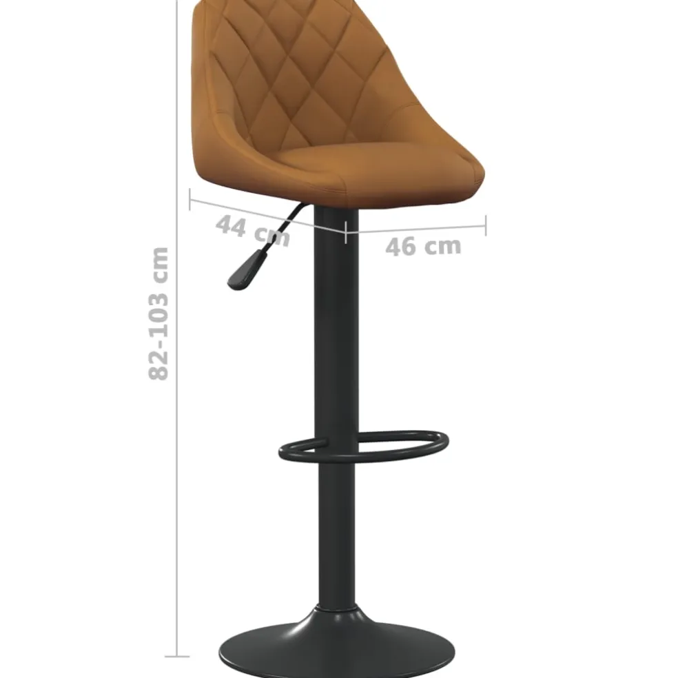 vidaXL Barkruk fluweel bruin