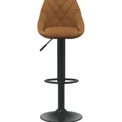 vidaXL Barkruk fluweel bruin