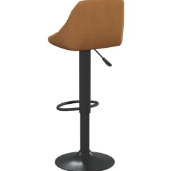 vidaXL Barkruk fluweel bruin