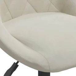 vidaXL Barkruk fluweel crèmekleurig