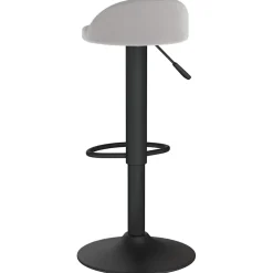 vidaXL Barkruk fluweel lichtgrijs