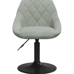 vidaXL Barkruk fluweel lichtgrijs