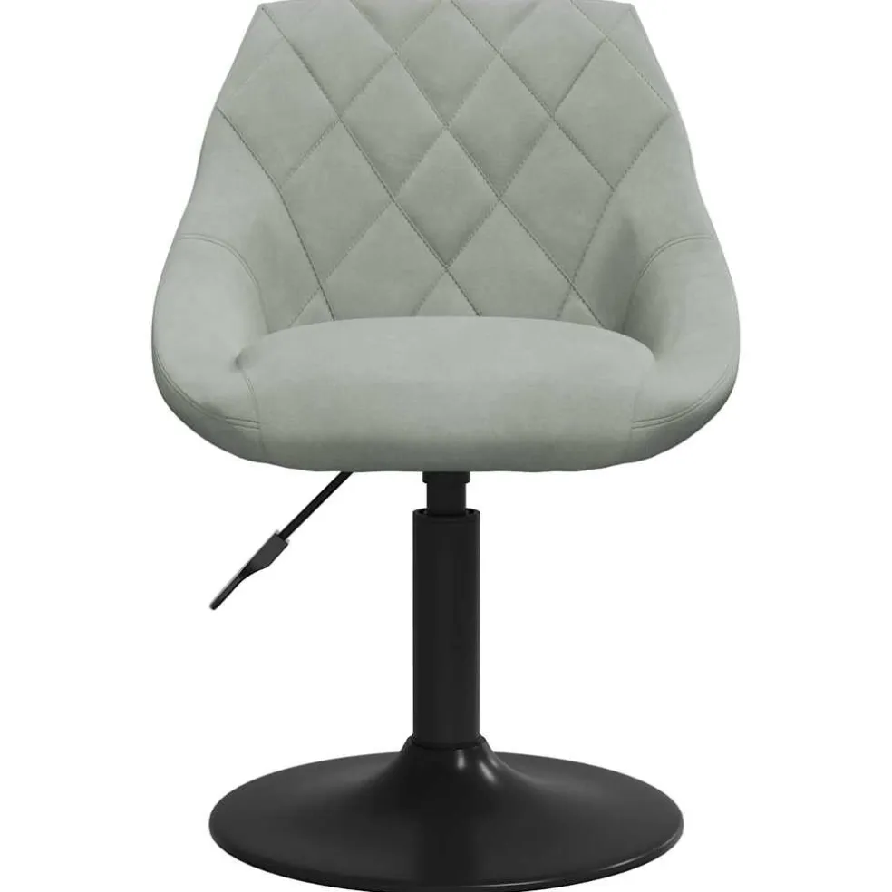 vidaXL Barkruk fluweel lichtgrijs