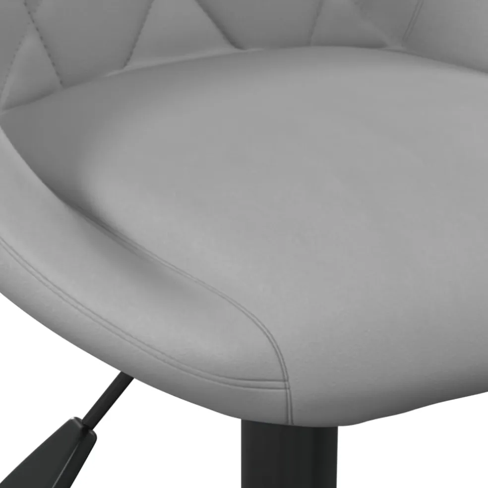 vidaXL Barkruk fluweel lichtgrijs