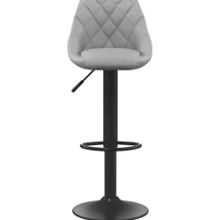 vidaXL Barkruk fluweel lichtgrijs