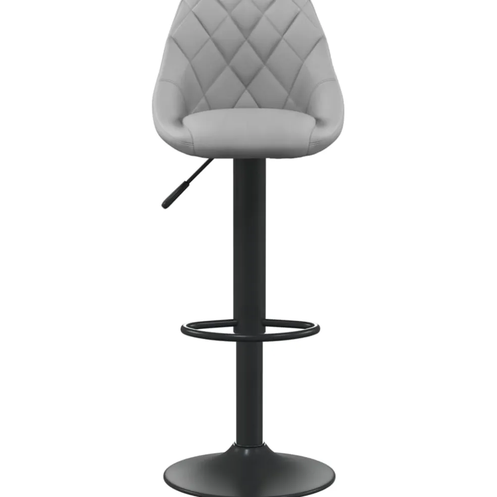vidaXL Barkruk fluweel lichtgrijs