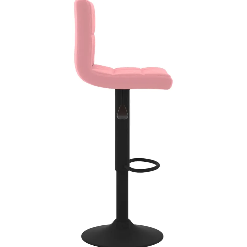 vidaXL Barkruk fluweel roze