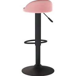 vidaXL Barkruk fluweel roze
