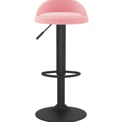 vidaXL Barkruk fluweel roze