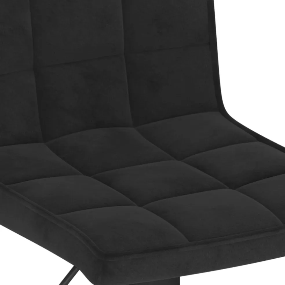 vidaXL Barkruk fluweel zwart