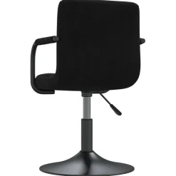 vidaXL Barkruk fluweel zwart