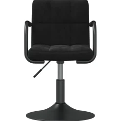 vidaXL Barkruk fluweel zwart