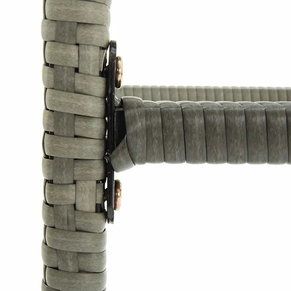 vidaXL Barkrukken met kussens 2 st poly rattan grijs