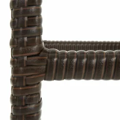 vidaXL Barkrukken met kussens 2 st poly rattan bruin