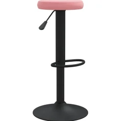vidaXL Barkrukken 2 st fluweel roze