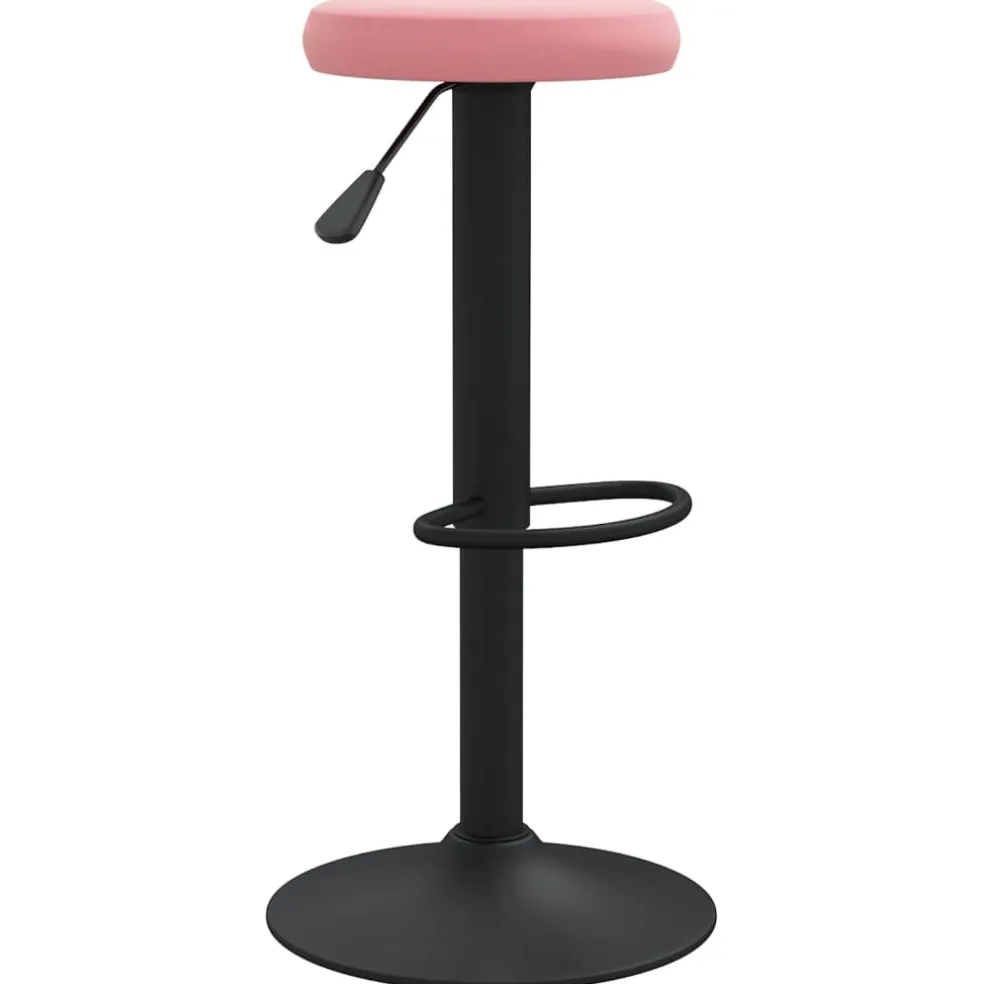 vidaXL Barkrukken 2 st fluweel roze
