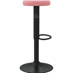 vidaXL Barkrukken 2 st fluweel roze
