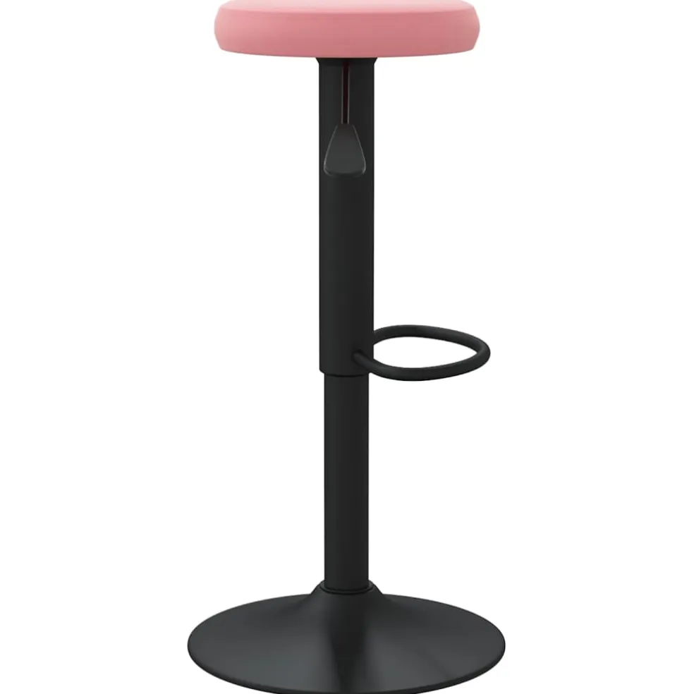 vidaXL Barkrukken 2 st fluweel roze