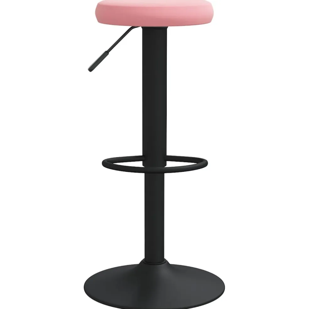 vidaXL Barkrukken 2 st fluweel roze