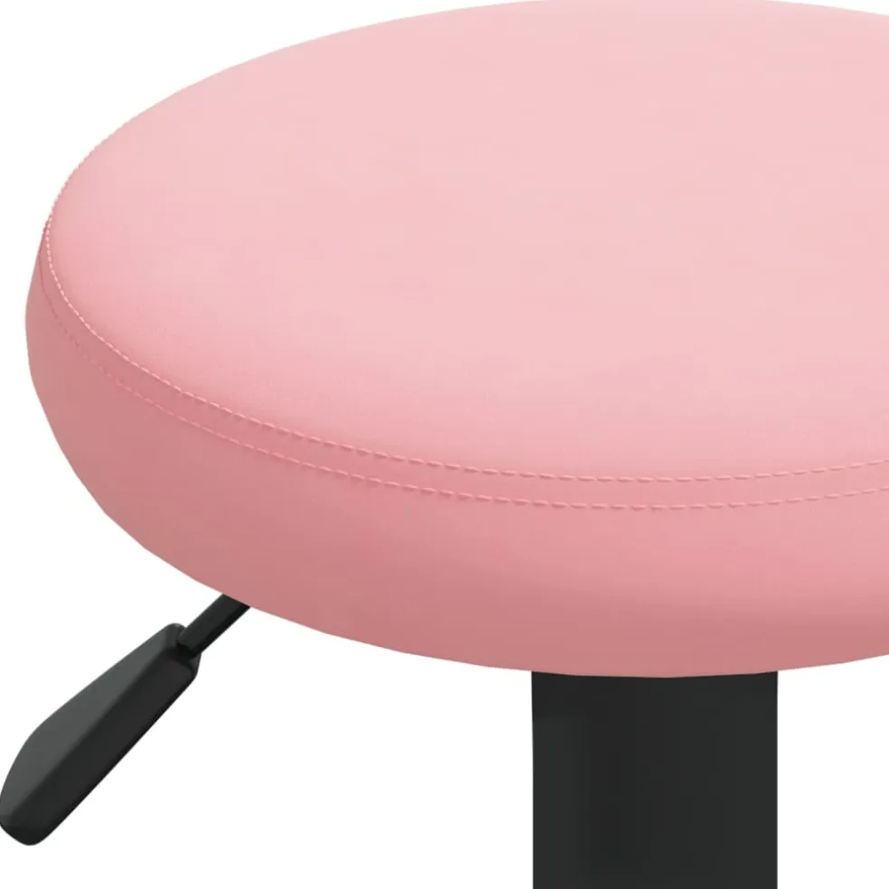 vidaXL Barkrukken 2 st fluweel roze