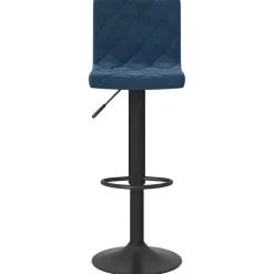 vidaXL Barkrukken 2 st fluweel blauw