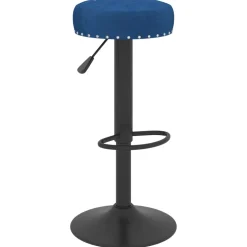 vidaXL Barkrukken 2 st fluweel blauw
