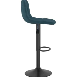 vidaXL Barkrukken 2 st fluweel blauw