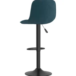 vidaXL Barkrukken 2 st fluweel blauw