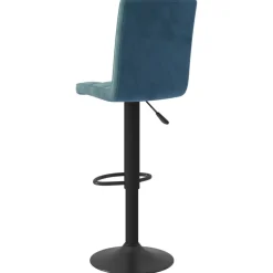 vidaXL Barkrukken 2 st fluweel blauw