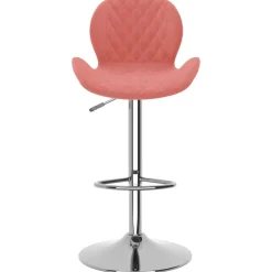 vidaXL Barkrukken 2 st fluweel roze