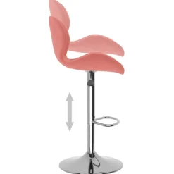 vidaXL Barkrukken 2 st fluweel roze