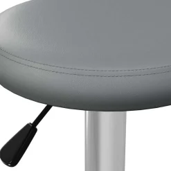 vidaXL Barkrukken 2 st kunstleer grijs