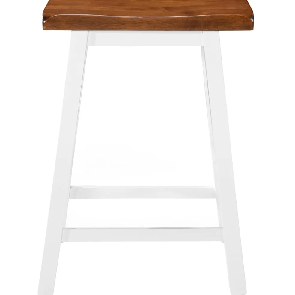 vidaXL Barkrukken 2 st massief hout