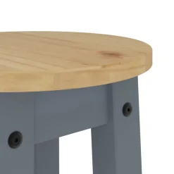 vidaXL Barkrukken 2 st massief grenenhout grijs