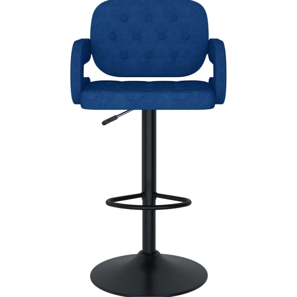 vidaXL Barkrukken 2 st stof blauw